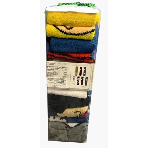 Mens Peanuts 7 Days Of Cozy Snoopy & Friends Themed Crew Socks Shoe Size 6-12 - Picture 3 of 5